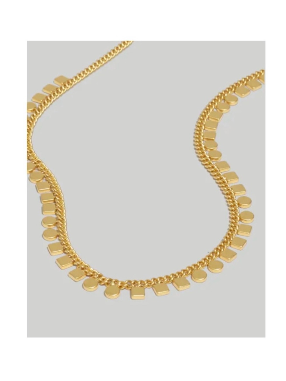 madewell gold-plated brass mini geochain choker necklace
